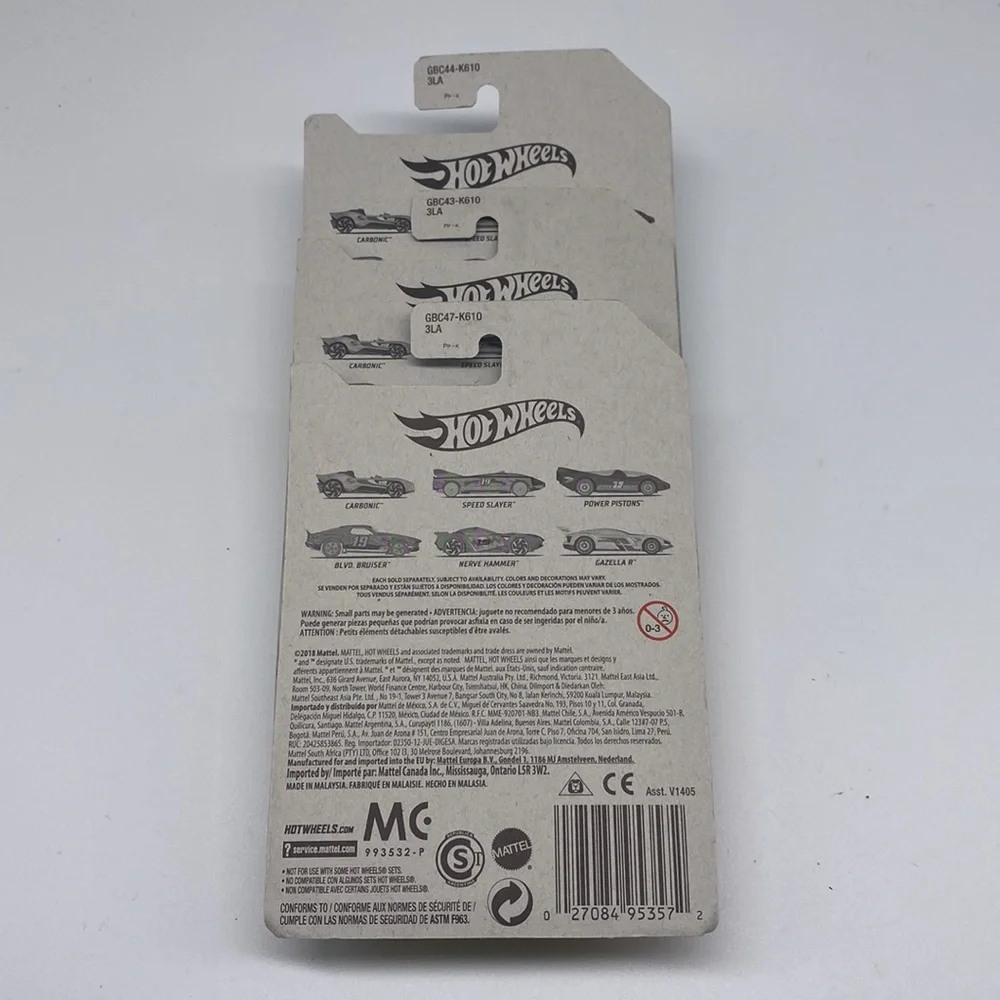 Hotwheels Carbonic Speed Slayer Nerve Set of‎ 3 NWT